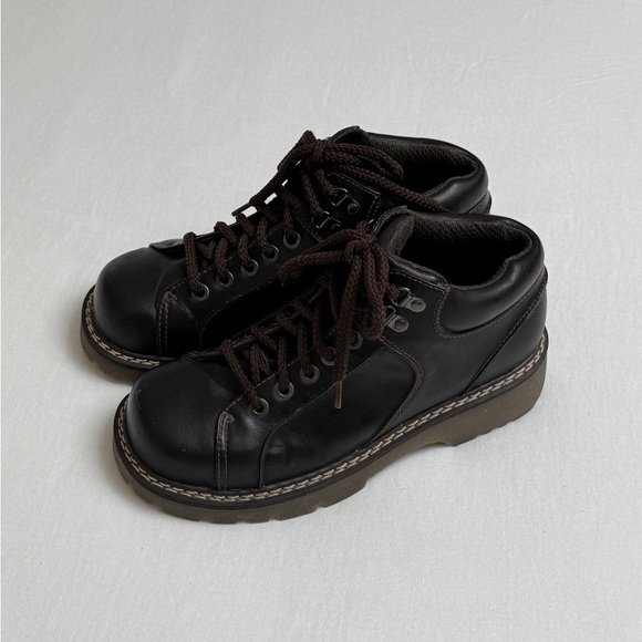 Vintage Y2K 90’s Faded Glory Brown Chunky Ankle Boots Size 10 Granola Girl Retro - Picture 5 of 16